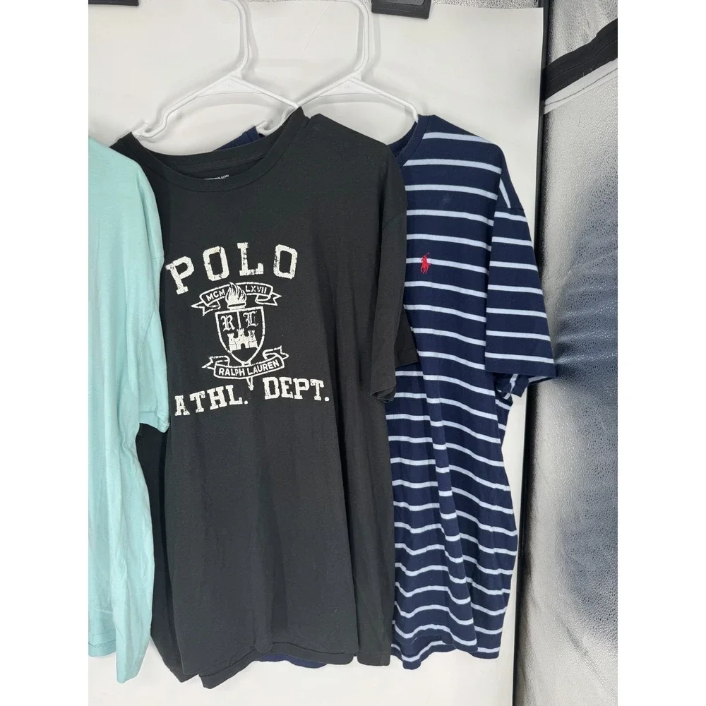 Lot Of 4 Polo Ralph Lauren T Shirt Tee Mens XL Graphic Short Sleeve Crewneck Tee